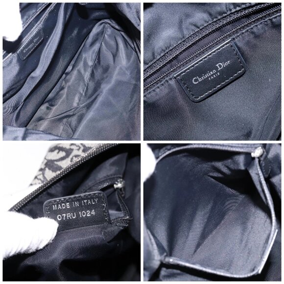 Christian Dior Trotter Canvas Shoulder Bag Black Silver Auth ep10805 - Picture 16 of 16